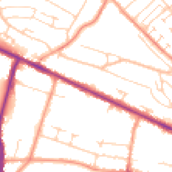Daytime road noise heatmap for HP12 3AR