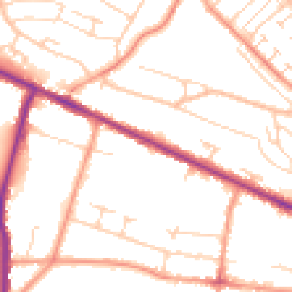 Daytime road noise heatmap for HP12 3AS