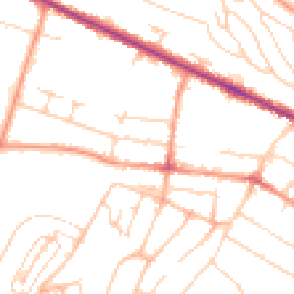 Daytime road noise heatmap for HP12 3BN