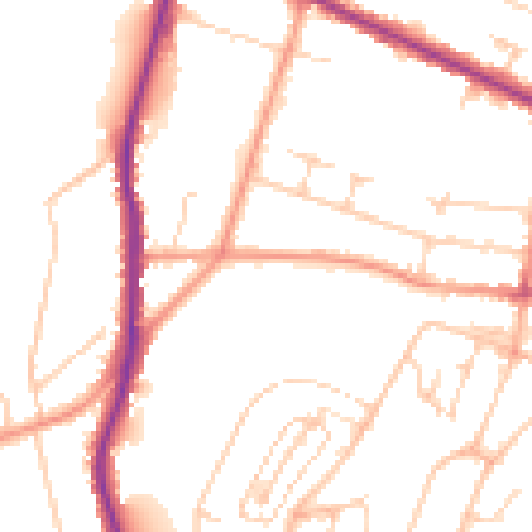 Daytime road noise heatmap for HP12 3DB