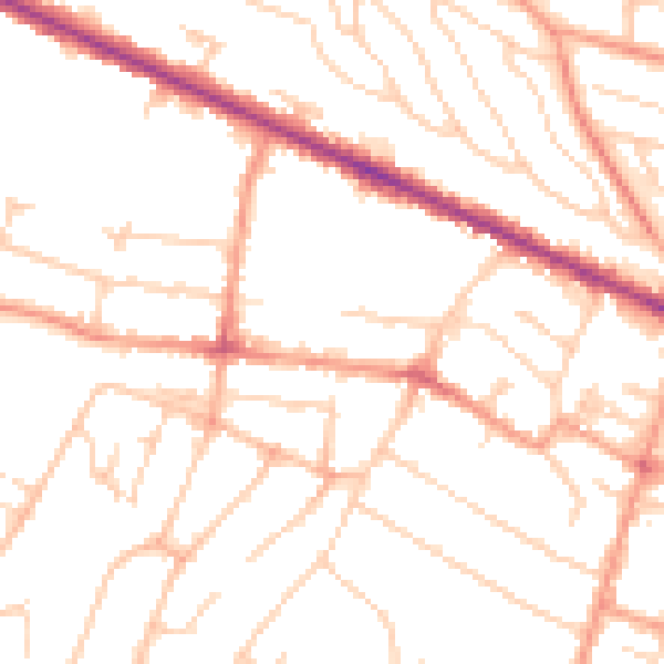 Daytime road noise heatmap for HP12 3DR