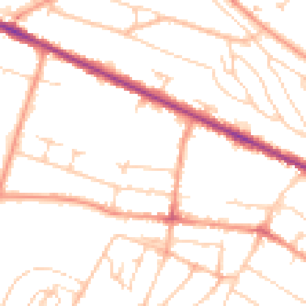 Daytime road noise heatmap for HP12 3ER
