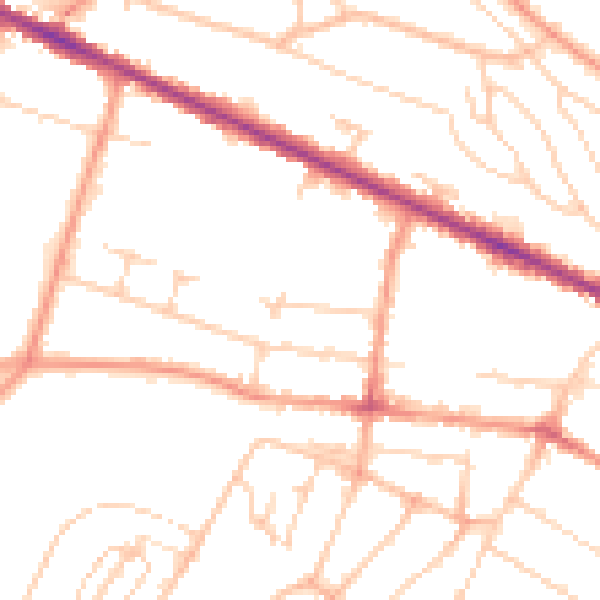 Daytime road noise heatmap for HP12 3EX