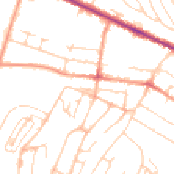 Daytime road noise heatmap for HP12 3EZ
