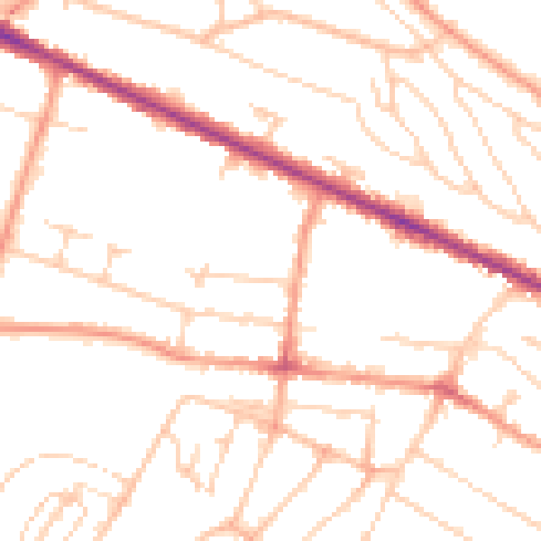 Daytime road noise heatmap for HP12 3FH