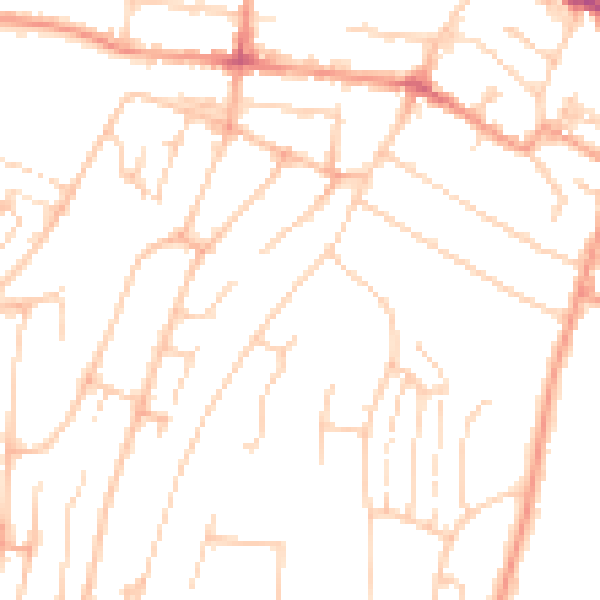 Daytime road noise heatmap for HP12 3HY