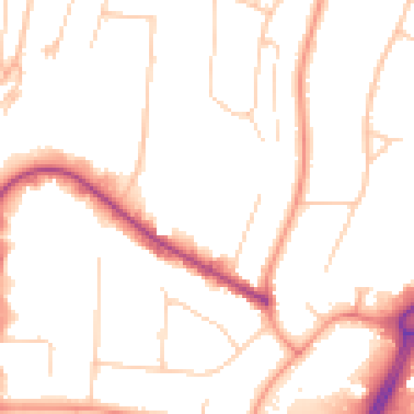 Daytime road noise heatmap for HP12 3QL