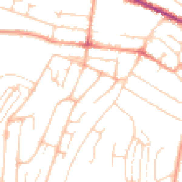 Daytime road noise heatmap for HP12 3QQ