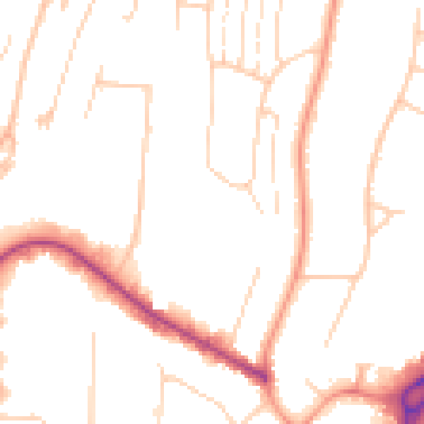 Daytime road noise heatmap for HP12 3RE