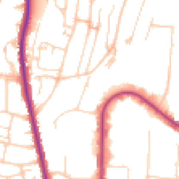 Daytime road noise heatmap for HP12 3ST