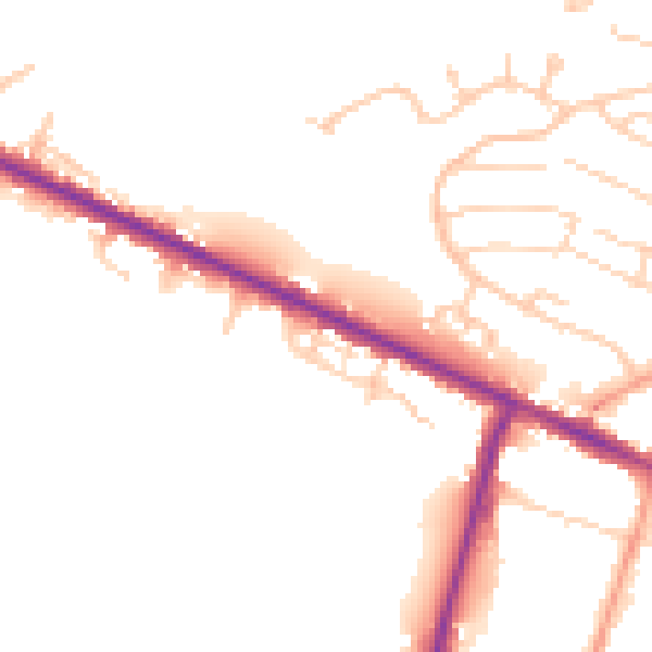 Daytime road noise heatmap for HP12 4AE