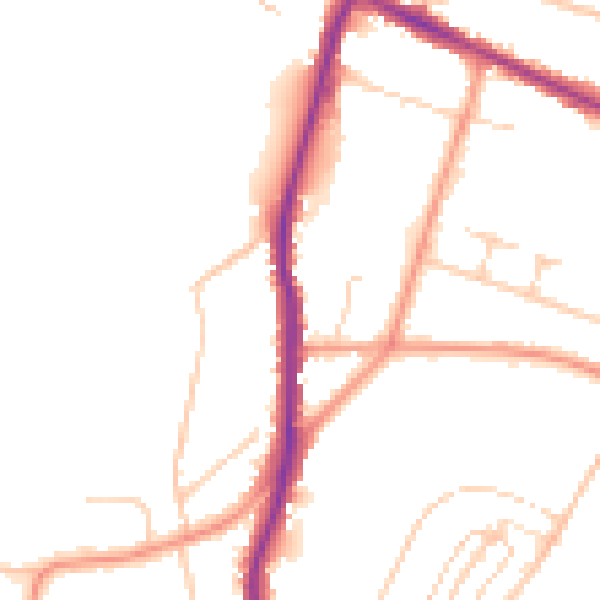 Daytime road noise heatmap for HP12 4BS