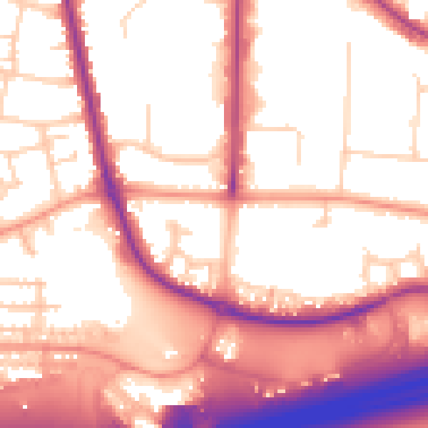 Daytime road noise heatmap for HP12 4FN