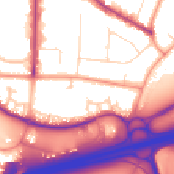 Daytime road noise heatmap for HP12 4FW