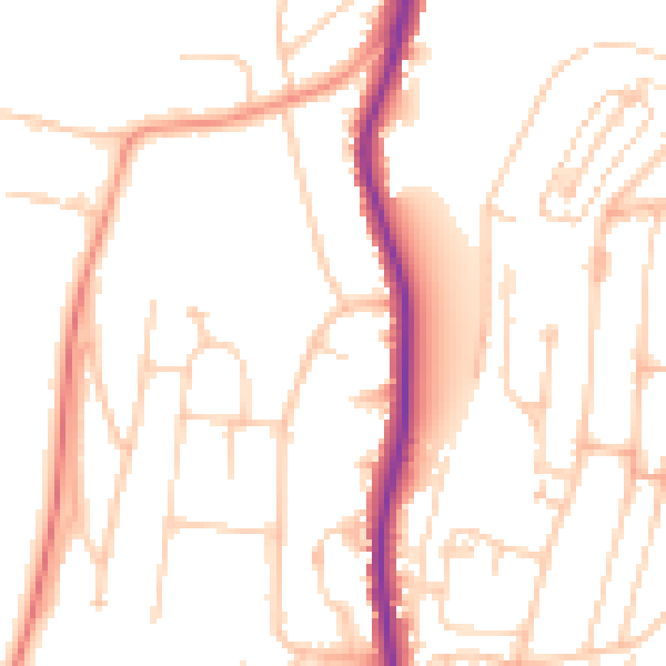 Daytime road noise heatmap for HP12 4HA