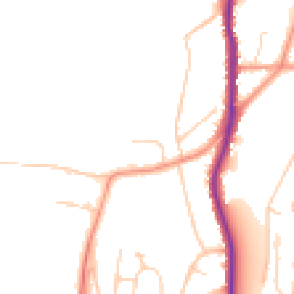 Daytime road noise heatmap for HP12 4JE