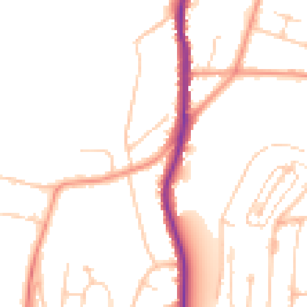 Daytime road noise heatmap for HP12 4JF