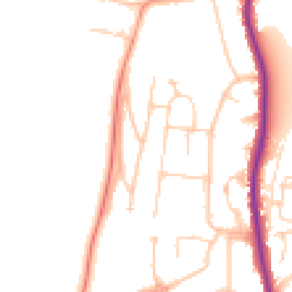 Daytime road noise heatmap for HP12 4NE
