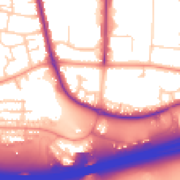 Daytime road noise heatmap for HP12 4NR
