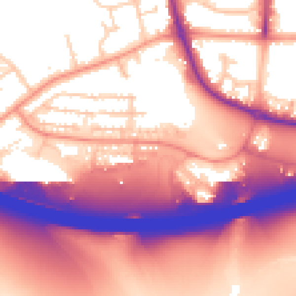 Daytime road noise heatmap for HP12 4PE