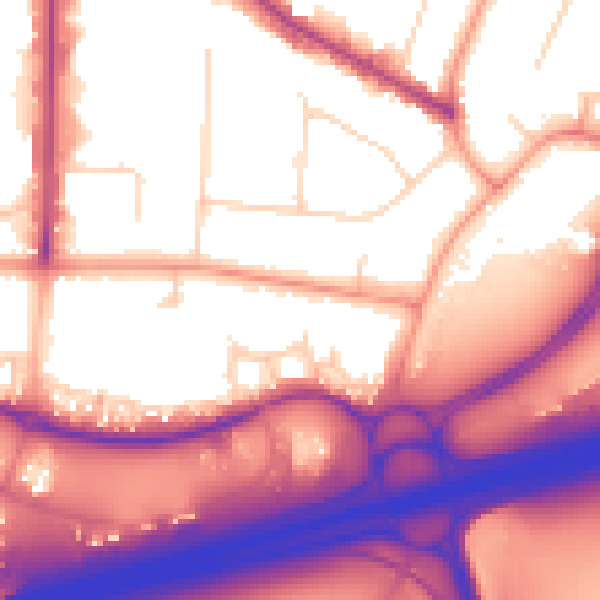 Daytime road noise heatmap for HP12 4PG