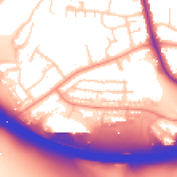 Daytime road noise heatmap for HP12 4PJ