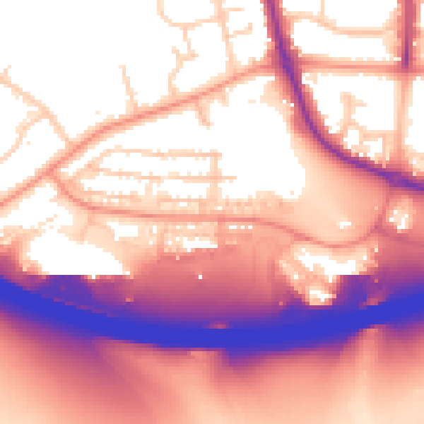 Daytime road noise heatmap for HP12 4PT