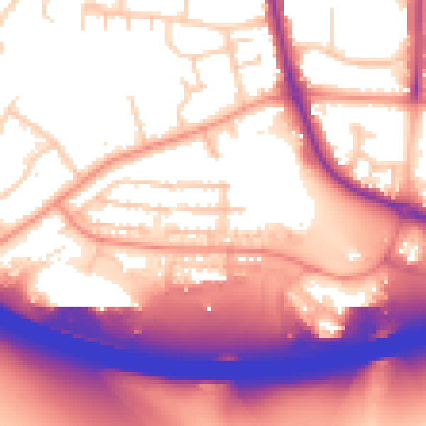 Daytime road noise heatmap for HP12 4PW