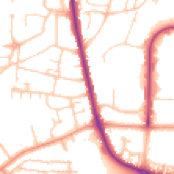 Daytime road noise heatmap for HP12 4RG