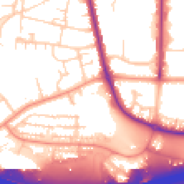 Daytime road noise heatmap for HP12 4SQ