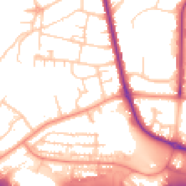 Daytime road noise heatmap for HP12 4TB
