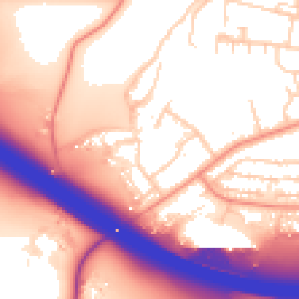 Daytime road noise heatmap for HP12 4UZ