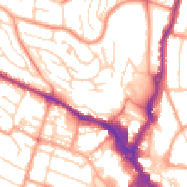 Daytime road noise heatmap for HP13 5AR