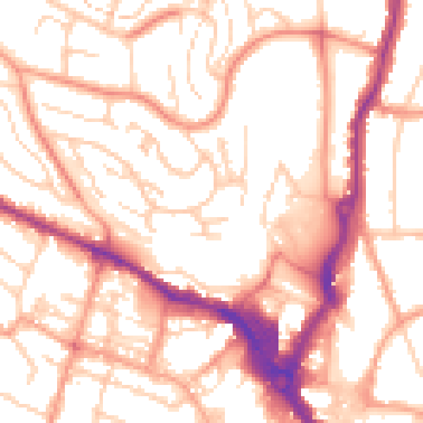 Daytime road noise heatmap for HP13 5AS