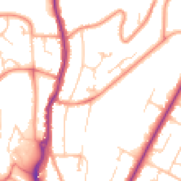 Daytime road noise heatmap for HP13 5BN
