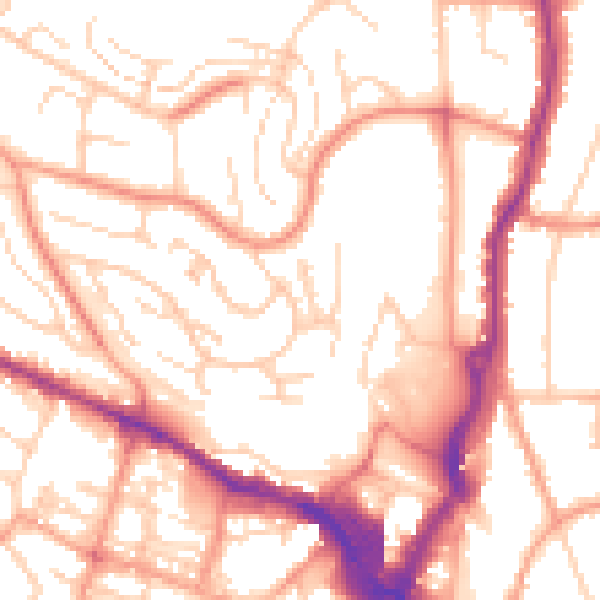 Daytime road noise heatmap for HP13 5BX
