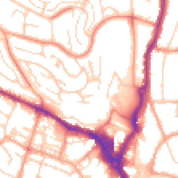 Daytime road noise heatmap for HP13 5DE