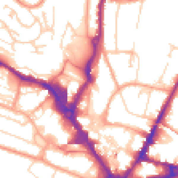 Daytime road noise heatmap for HP13 5DL
