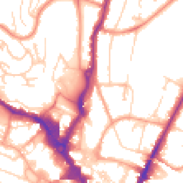 Daytime road noise heatmap for HP13 5DS