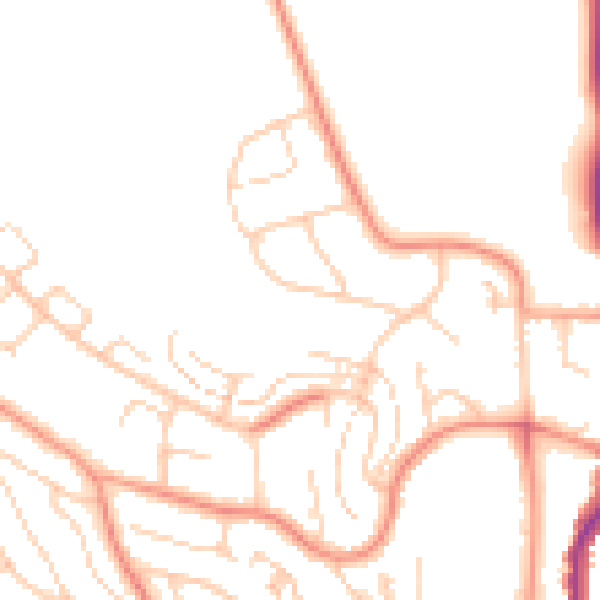 Daytime road noise heatmap for HP13 5EL