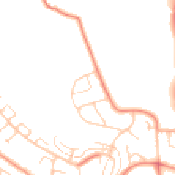 Daytime road noise heatmap for HP13 5EU