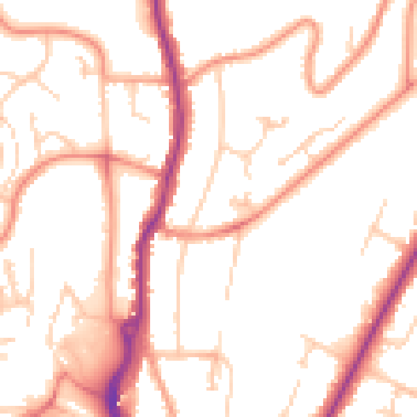 Daytime road noise heatmap for HP13 5LJ