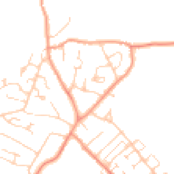 Daytime road noise heatmap for HP13 5TP