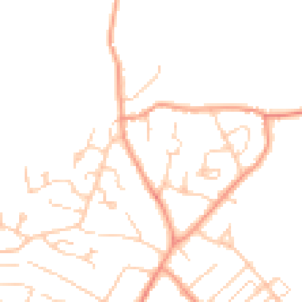 Daytime road noise heatmap for HP13 5TQ