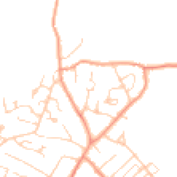 Daytime road noise heatmap for HP13 5TR