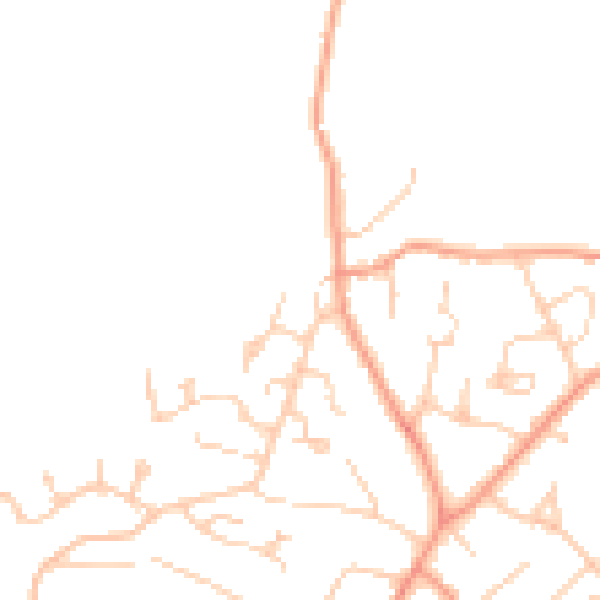 Daytime road noise heatmap for HP13 5TY