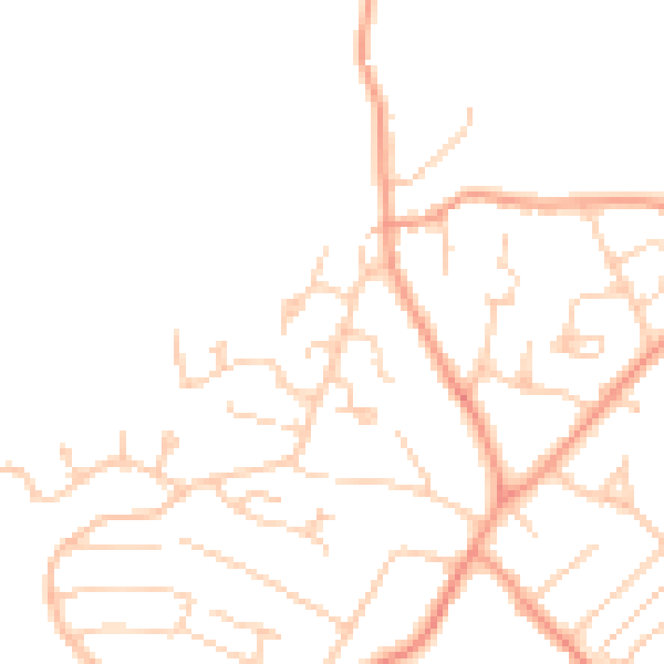 Daytime road noise heatmap for HP13 5TZ