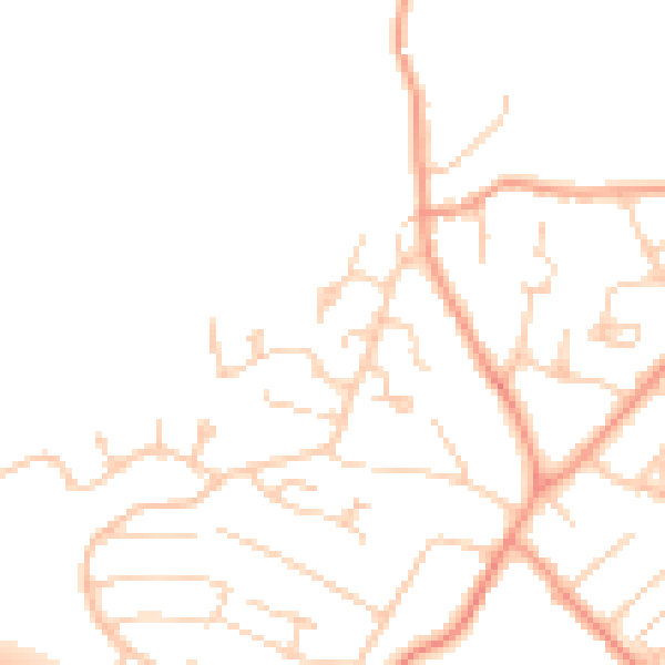 Daytime road noise heatmap for HP13 5UD