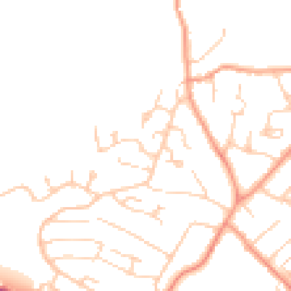 Daytime road noise heatmap for HP13 5UF