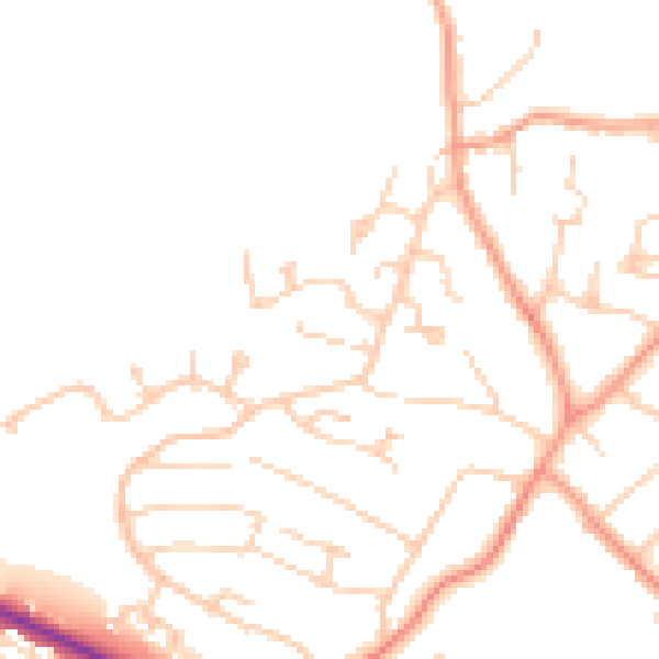 Daytime road noise heatmap for HP13 5US